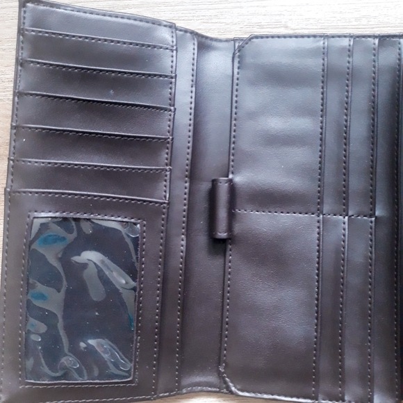 Esprit Pebbled Brown Faux Leather Wallet Billfold - Picture 9 of 14